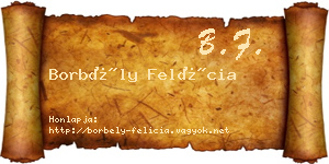 Borbély Felícia névjegykártya