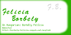 felicia borbely business card