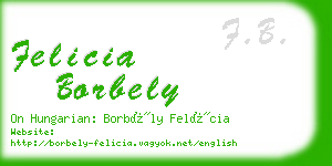 felicia borbely business card